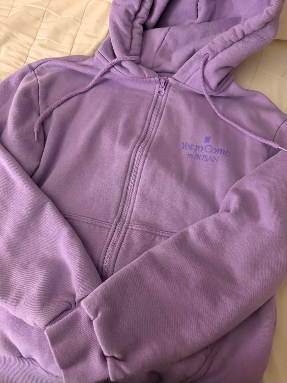 Yet to Come in BUSAN Lavender Zip Hoodie